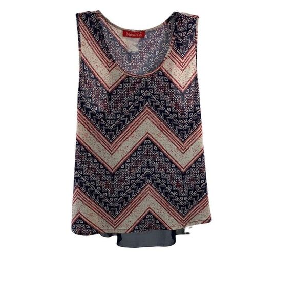 Nicholas Sleeveless Printed Blouse Size M - Picture 1 of 7